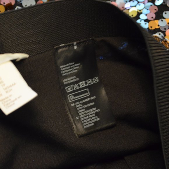 Sz XS H&M Copper & Silver Sparkly Sequin Stretch Pencil Skirt - Picture 12 of 13